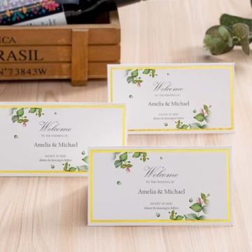 Premium Gold Foil Place Cards for Elegant Events