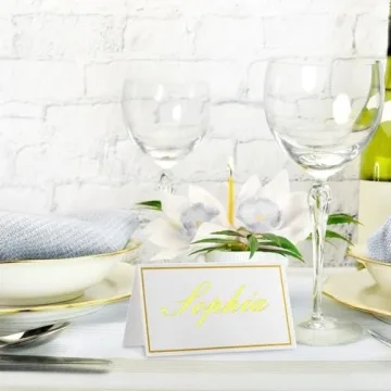 Premium Gold Foil Place Cards for Elegant Events