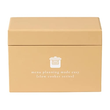 Meal Planner with 72 Recipe Cards (Slow Cooker) - Weekly Menu Planner | Sturdy Recipe Box | 12 Reusa...