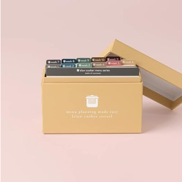 Meal Planner with 72 Recipe Cards for Easy Cooking