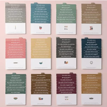 Meal Planner with 72 Recipe Cards for Easy Cooking