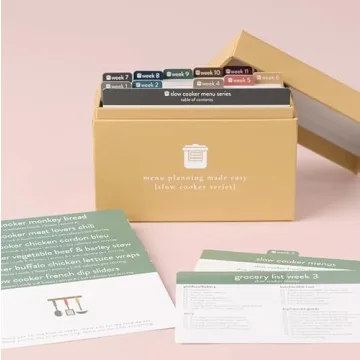 Meal Planner with 72 Recipe Cards for Easy Cooking