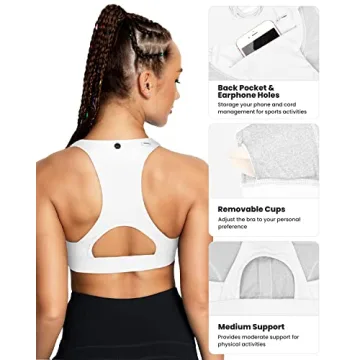 QUEENIEKE Medium Support Sports Bra with Back Pocket