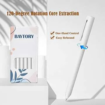 BAYTORY 6Pcs Gel Ink Pens for Smooth Writing and Journaling