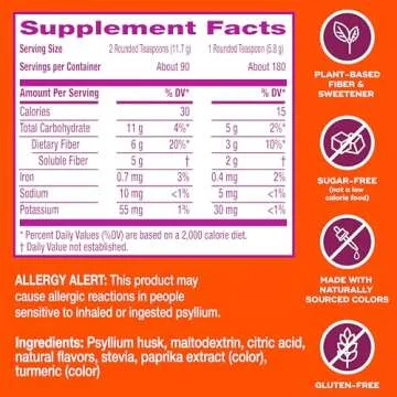 Metamucil Premium Blend Fiber Supplement - Sugar Free, 180 Servings