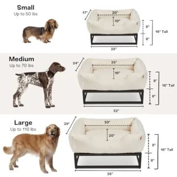 Luxury Elevated Dog Bed for Medium Dogs - FUZI