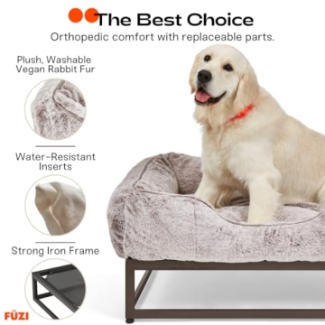 Luxury Elevated Dog Bed for Medium Dogs - FUZI