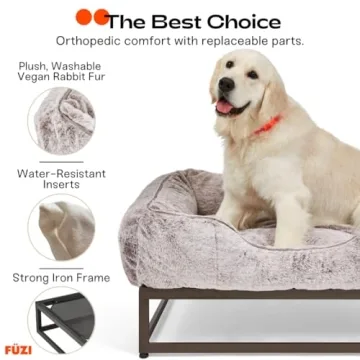 Luxury Elevated Dog Bed for Medium Dogs - FUZI