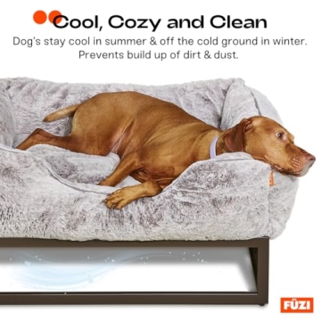 Luxury Elevated Dog Bed for Medium Dogs - FUZI