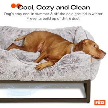 Luxury Elevated Dog Bed for Medium Dogs - FUZI
