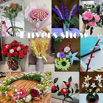 Honbay 4 Rolls 1/2" Wide 30Yard/Roll Floral Tapes for Bouquet Stem Wrap Florist Craft Projects (Dark Green)