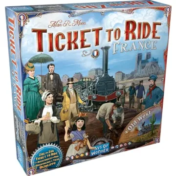 Ticket to Ride France + Old West Board Game EXPANSION - Train Route Strategy Game, Fun Family Game f...