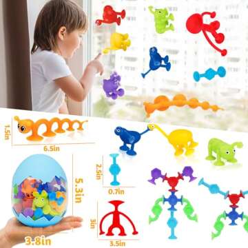 32 PCS Suction Cup Toys Kids Bath Toy Party Favor Goody Prize Easter Stuffer Gift for 2+ 3 4 5 6 Yea...