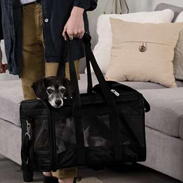 Sherpa Original Deluxe Pet Carrier, Large, Black