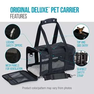 Sherpa Original Deluxe Pet Carrier, Large, Black