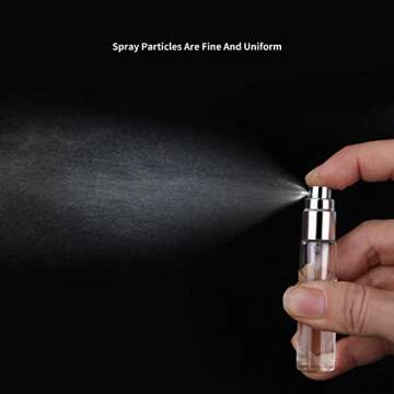 6PCS Perfume Atomizer, 10ML Travel Perfume Bottles, Mini Refillable Perfume Atomizer Bottle, Premium Fashion Empty Perfume Bottle - Bixbsone （2 Golden + 2 Silver + 2 Black )