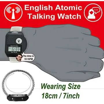 Atomic Talking Watch for Seniors with Audio Alerts