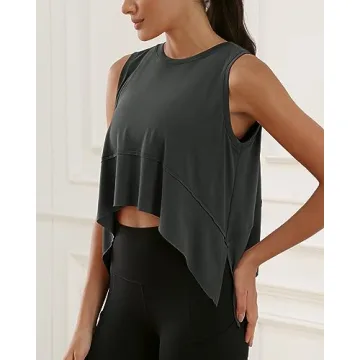 Ultra Soft Modal Sleeveless Crop Top for Yoga & Workouts