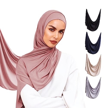 VOILE CHIC Instant Hijab Scarf - Premium Jersey Wrap in Dusty Rose