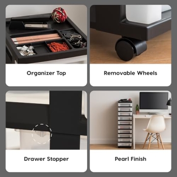 IRIS USA 10-Drawer Rolling Storage Cart Organizer