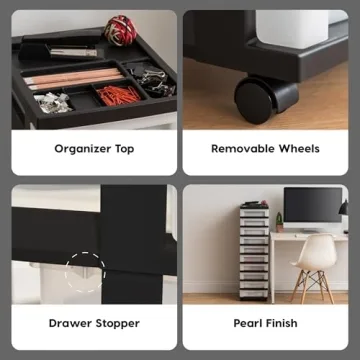 IRIS USA 10-Drawer Rolling Storage Cart Organizer