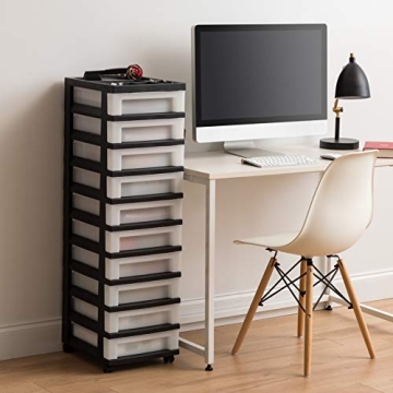 IRIS USA 10-Drawer Rolling Storage Cart Organizer