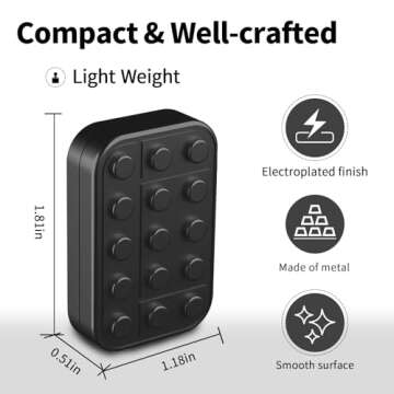 Fidget Toys Adults Metal Fidget Slider Magnetic EDC Haptic Fidget Toys for Adults - Black1