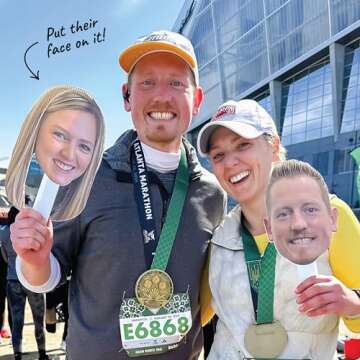 Big Dot of Happiness Fun Face Cutout Paddles - 6 Piece Cut Out Kit - Custom Photo Head Cut Out Photo...