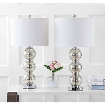 JONATHAN Y Table Lamps Set of 2 - Elegant LED Lighting