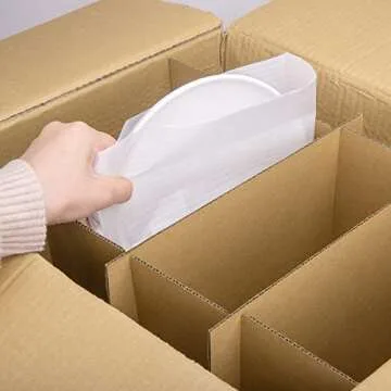 4 Sets Dish Packing Kit,Glass Dividers for Moving Boxes,Kitchen Dish Packing Kit with 30 pcs Foam Pouches Fits in 16x12x12" Box for Packing Shipping(Box Not Included)