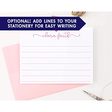 Cute Personalized Stationery with Heart for Girls