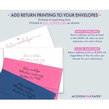 Cute Personalized Stationery with Heart for Girls