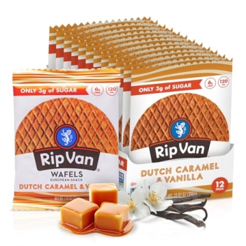 Rip Van Wafels Caramel Vanilla Stroopwafels 12 Count