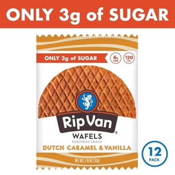 Rip Van Wafels Caramel Vanilla Stroopwafels 12 Count