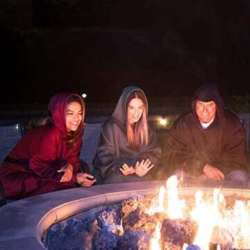 THE COMFY Hoodie | Oversized Unlined Wearable Fleece Cotton Blanket, One Size Fits All, Shark Tank Light Gray