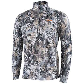 Sitka Men's Core Midweight Zip-T Long Sleeve Hunting Shirt, Optifade Elevated II, X-Large