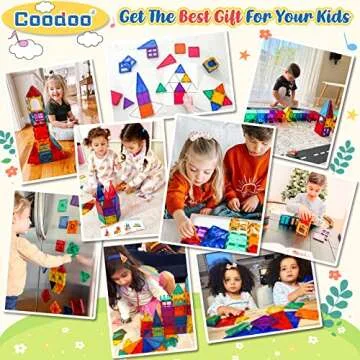 Creative 60 PCS Magnetic Building Tiles for Kids Fun