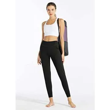 Willit Women's Joggers Workout Athletic Leggings Lightweight Women's Lounge Pants Yoga Sweatpants High Waisted Black L
