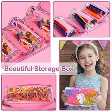 Unicorn Markers Set Gifts for Girls: Coloring Scented Markers Kit with Unicorns Pencil Case - 66PCS Art Supplies Drawing Toys - Birthday Christmas Gift for Kids 4 5 6 7 8 9 10 Years Old