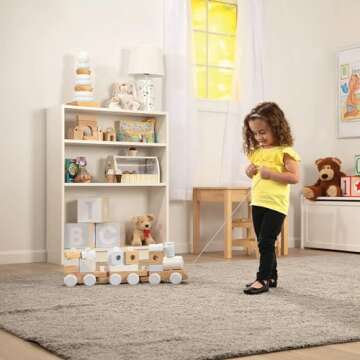 Melissa & Doug Jumbo Stacking Train - Natural, 2+ years, 17pieces