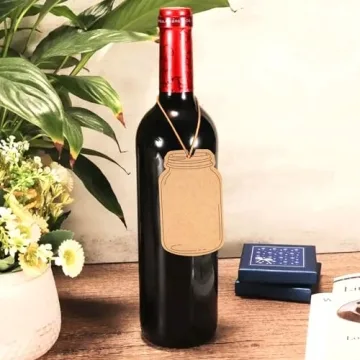 G2PLUS 100PCS Vintage Mason Jar Kraft Paper Gift Tags