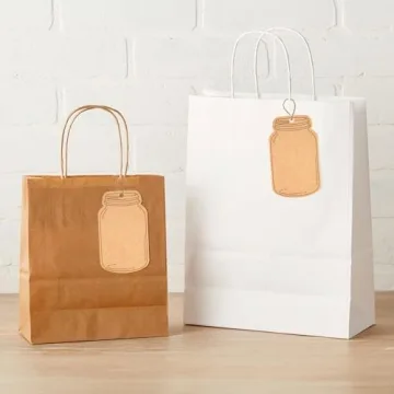 G2PLUS 100PCS Vintage Mason Jar Kraft Paper Gift Tags