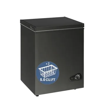 5.0 Cu Ft Chest Freezer - Energy Efficient, Quiet & Compact Mini Freezer