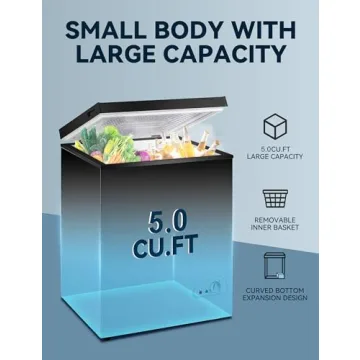 5.0 Cu Ft Compact Energy Saving Chest Freezer