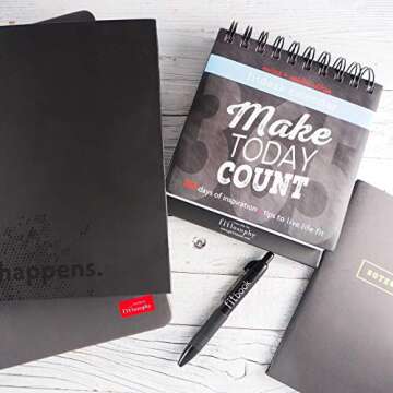 Fitlosophy 'Make Today Count' 365-Day Inspirational Perpetual Desk Calendar, Fitdesk 365-Day Perpetual Calendar (FITDESK-Cal)
