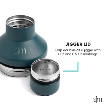 Simple Modern Cocktail Shaker Set with Jigger Lid | Stainless Steel Boston Shaker Insulated Martini Mixer for Mocktails | Gifts for Men Women Him Her | Classic Collection | 20oz | Lavender Mist