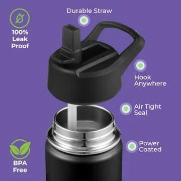 SIPX Kids Insulated Water Bottle 12oz BPA-Free Reusable