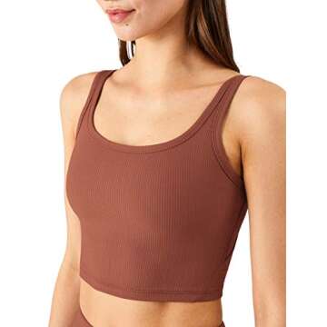 Chilylori Longline Bra Cropped Tank Tops for Women Padded Sports Bra Workout Bras Crop Top Yoga Bra Fitness Workout Tops