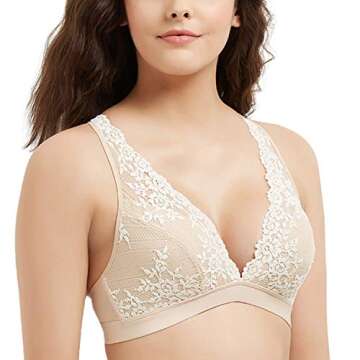 Wacoal Women's Embrace Lace Wire Free Convertible Bra, Sand/Ivory, 38