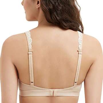 Wacoal Women's Embrace Lace Wire Free Convertible Bra, Sand/Ivory, 38